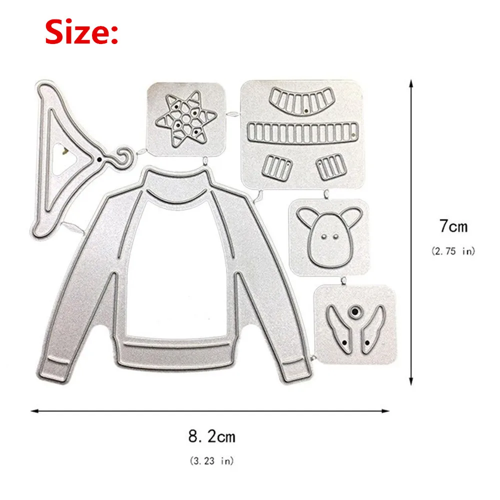 1 комплект рождественской одежды, металлические режущие штампы, альбом, бумажная карта, тиснение, ремесло 3
1 комплект рождественской одежды, металлические режущие штампы, альбом, бумажная карта, тиснение, ремесло 3