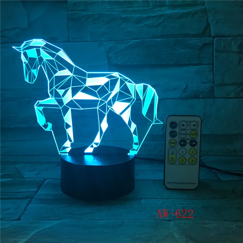 Novelty Gifts 7 Colors Changing Animal Horse LED Night light 3D Desk Table Lamp USB Baby Kid Sleeping Home Decoration AW-622
Novelty Gifts 7 Colors Changing Animal Horse LED Night light 3D Desk Table Lamp USB Baby Kid Sleeping Home Decoration AW-622