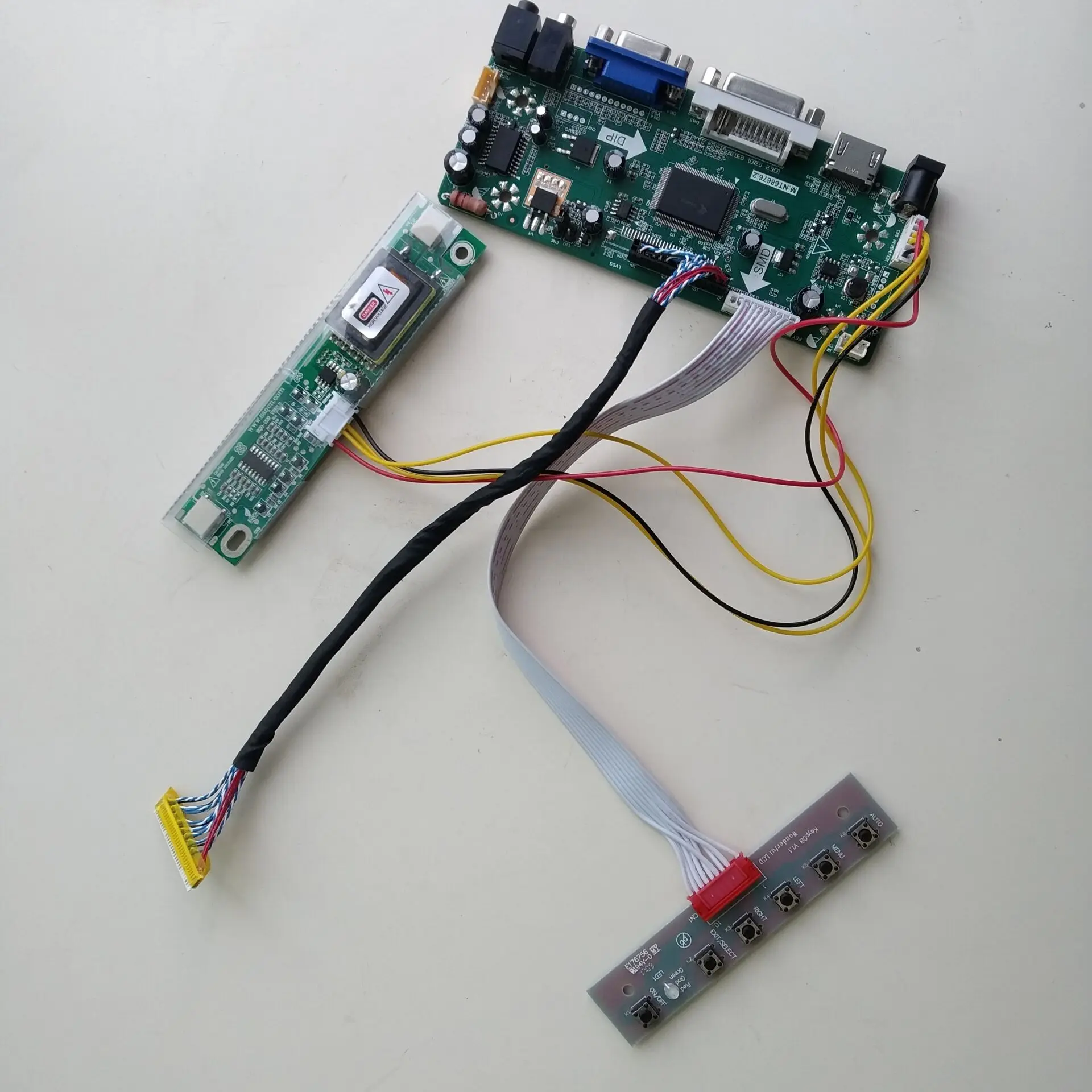 For 17.1" LM171WX3-TLA3 1440*900 panel screen 2 CCFL Lamps inverter M.NT68676 HDMI DVI VGA LCD KIT Controller board
For 17.1" LM171WX3-TLA3 1440*900 panel screen 2 CCFL Lamps inverter M.NT68676 HDMI DVI VGA LCD KIT Controller board