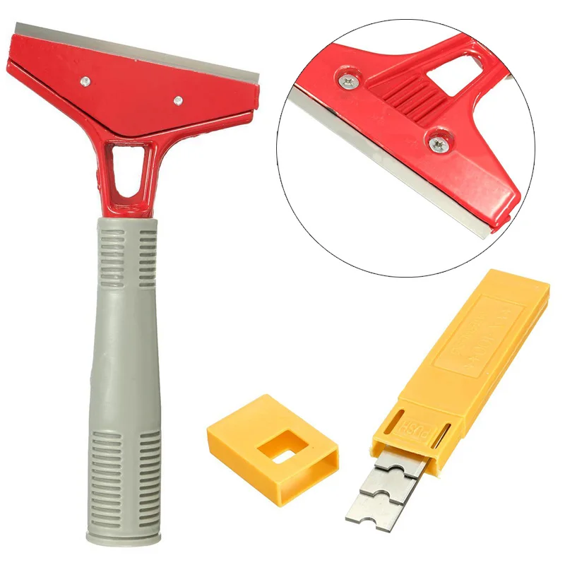 New Long Reach Razor Blade Scraper Extended Handle Cleaner with 10pcs Spare Blades
New Long Reach Razor Blade Scraper Extended Handle Cleaner with 10pcs Spare Blades