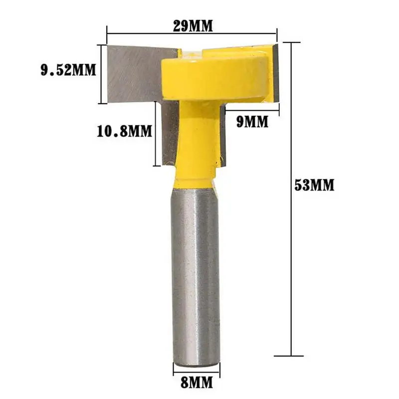 1pc 8mm Shank T Type Jointing & Slotting Cutter T-Track Slotting & T-Slot Wood Router Bit Milling Cutters For Wood
1pc 8mm Shank T Type Jointing & Slotting Cutter T-Track Slotting & T-Slot Wood Router Bit Milling Cutters For Wood