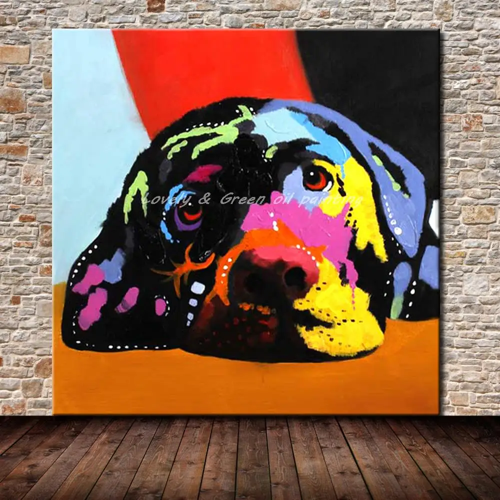Mintura Hand Painted Modern Abstract Canvas Colorful Dog Cartoon Animal Oil Painting Wall Art Picture For Living Room Home Decor
Mintura Hand Painted Modern Abstract Canvas Colorful Dog Cartoon Animal Oil Painting Wall Art Picture For Living Room Home Decor