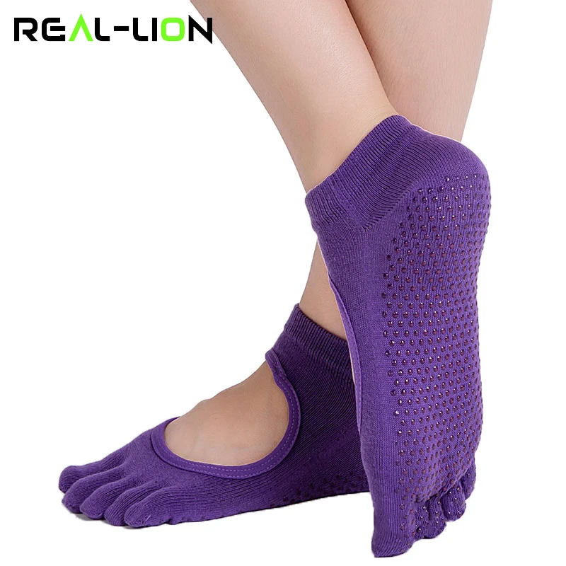 Reallion Women Yoga Socks Anti-slip Five Fingers Backless Silicone Non-slip 5 Toe Socks Ballet Gym Fitness Sports Cotton Socks
Reallion Women Yoga Socks Anti-slip Five Fingers Backless Silicone Non-slip 5 Toe Socks Ballet Gym Fitness Sports Cotton Socks