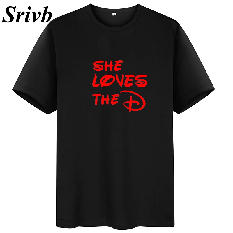 Женская хлопковая Футболка в стиле хип-хоп Srivb She Loves черно-белая футболка с