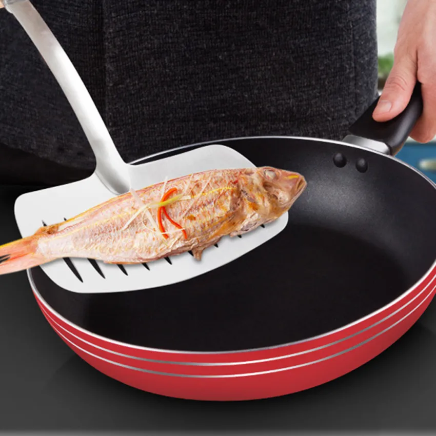 1PCS Stainless Steel Steak Meat Spatula Shovel With Hanging Holes For Cooking Fish Pancakes Omelettes Kitchen Turners Utensils
1PCS Stainless Steel Steak Meat Spatula Shovel With Hanging Holes For Cooking Fish Pancakes Omelettes Kitchen Turners Utensils