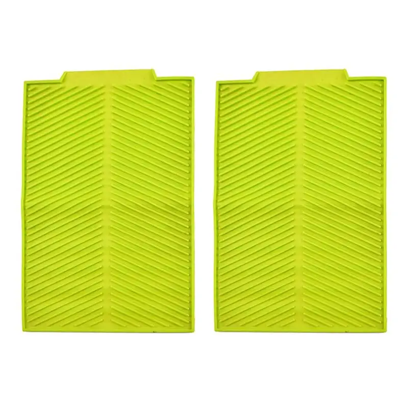 2 Pcs Insulation Pad Non-slip Heat Resistant Rectangle Silicone Drying Mat Drain Tray Drain Pad for Dishes Bowls Plates
2 Pcs Insulation Pad Non-slip Heat Resistant Rectangle Silicone Drying Mat Drain Tray Drain Pad for Dishes Bowls Plates