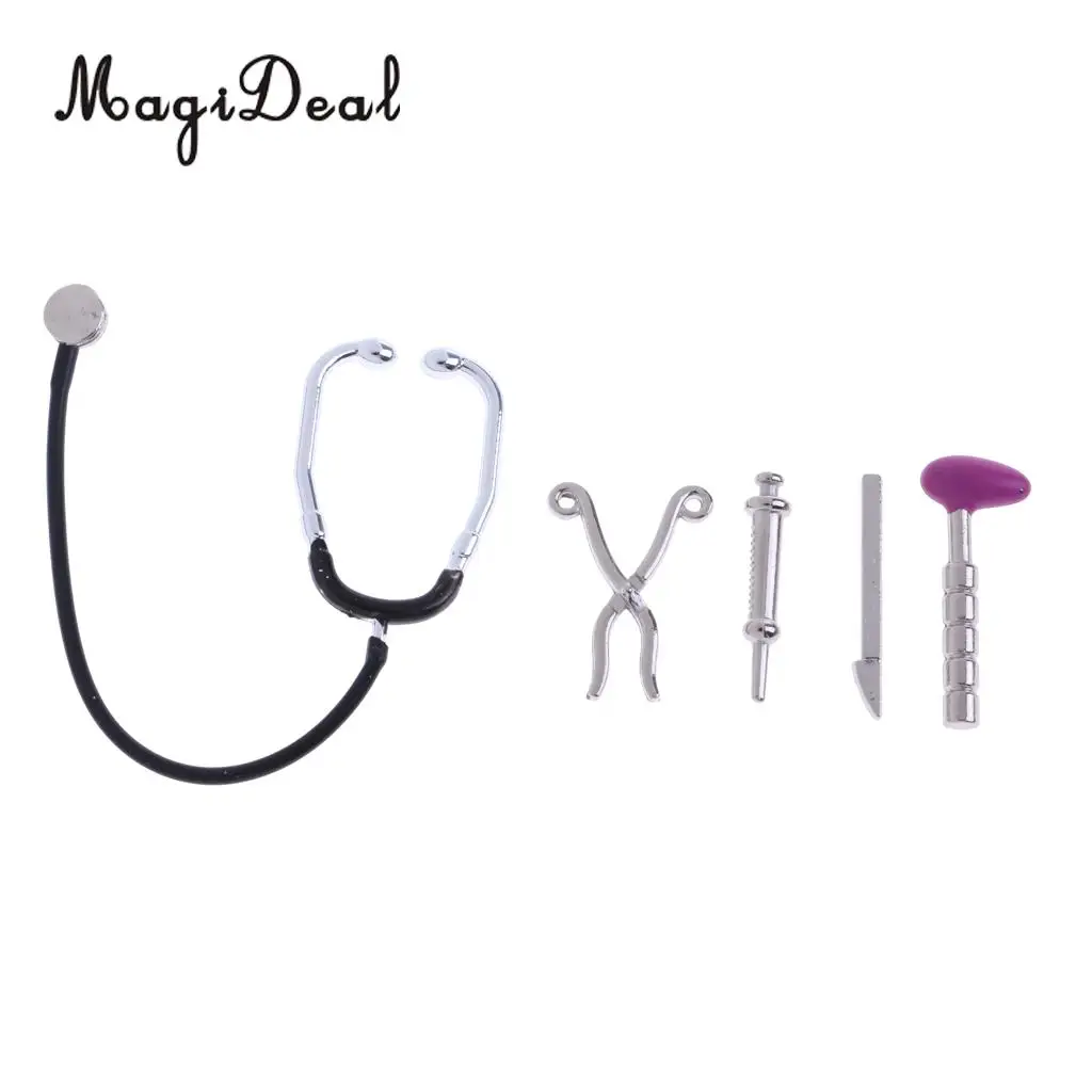 Miniature 5Pcs Stethoscope Set Pretend Equipment for 1/12 Dolls House Life Scene Room Items Accs Children Role Play Doctor Toys
Miniature 5Pcs Stethoscope Set Pretend Equipment for 1/12 Dolls House Life Scene Room Items Accs Children Role Play Doctor Toys