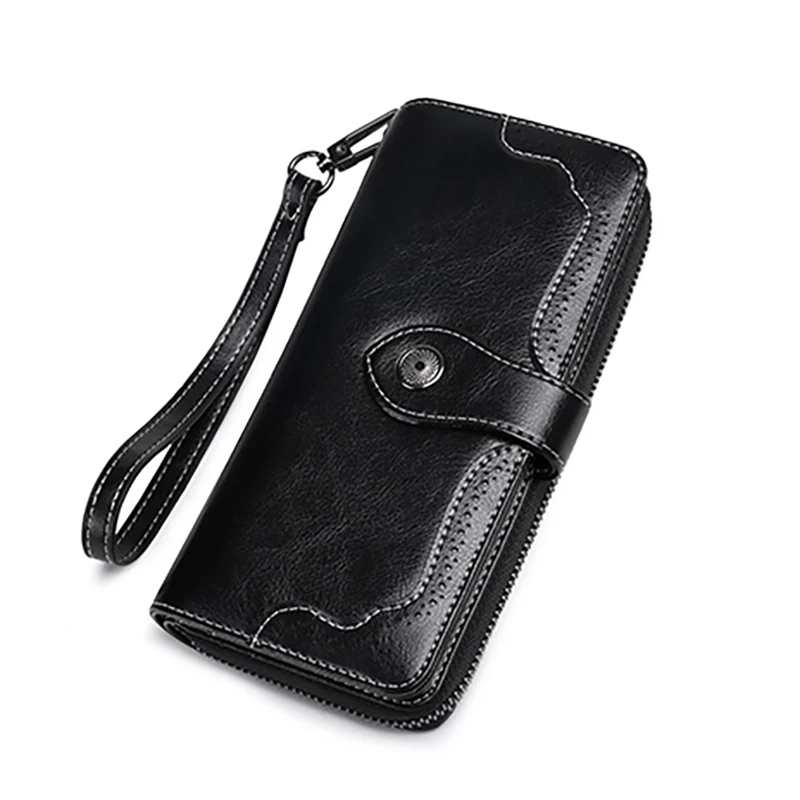 Sendefn Hollow Out Wallet Women Leather Coin Purse Female Long Design Women'S Zipper With Strap 5197-6 | Багаж и сумки