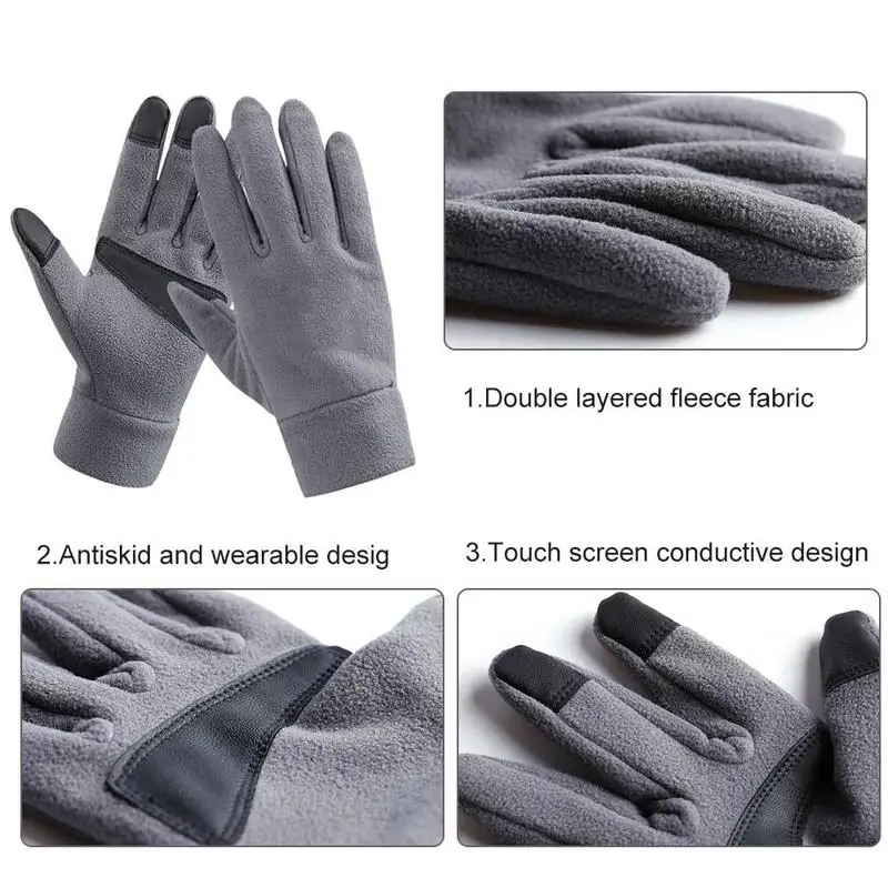 Touch Screen Warm Gloves Winter Unisex Antiskid Polar Fleece Gloves For Outdoor Riding Camping Mountaineering Skiing 
Touch Screen Warm Gloves Winter Unisex Antiskid Polar Fleece Gloves For Outdoor Riding Camping Mountaineering Skiing