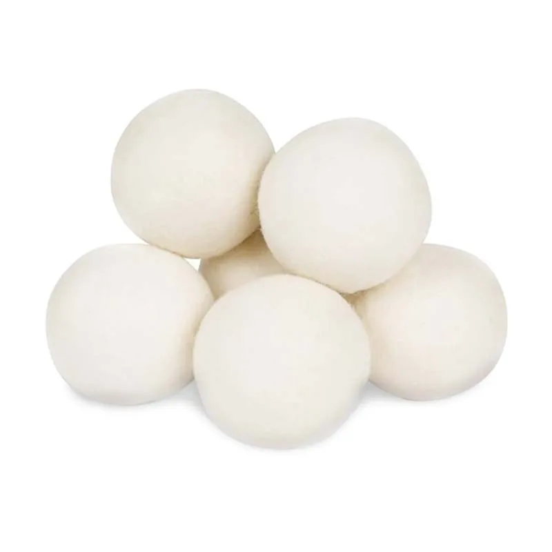 Белые шарики для сушки шерсти в 6 упаковках XL Премиум многоразовый натуральный