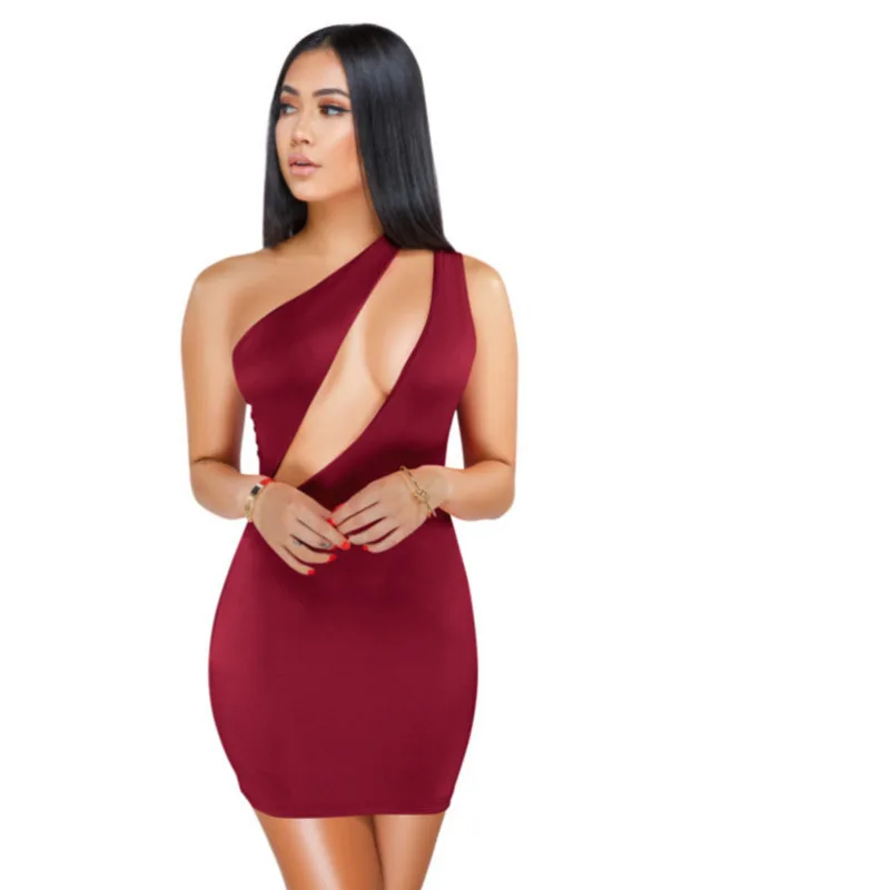 2019 Spring One Shoulder Sexy Dress Six Color Hollow Out European Style Nightclub Party Bodycon Dresses Vetement Femme Ey*
2019 Spring One Shoulder Sexy Dress Six Color Hollow Out European Style Nightclub Party Bodycon Dresses Vetement Femme Ey*