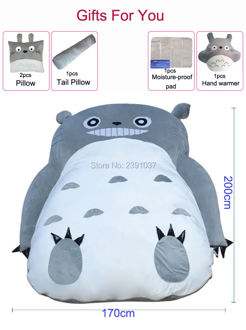 Large Size 200x170CM My Neighbor Totoro Tatami Sleeping Double Bed Beanbag Sofa For Adult Warm Cartoon Sleeping Bag Mattress
Large Size 200x170CM My Neighbor Totoro Tatami Sleeping Double Bed Beanbag Sofa For Adult Warm Cartoon Sleeping Bag Mattress