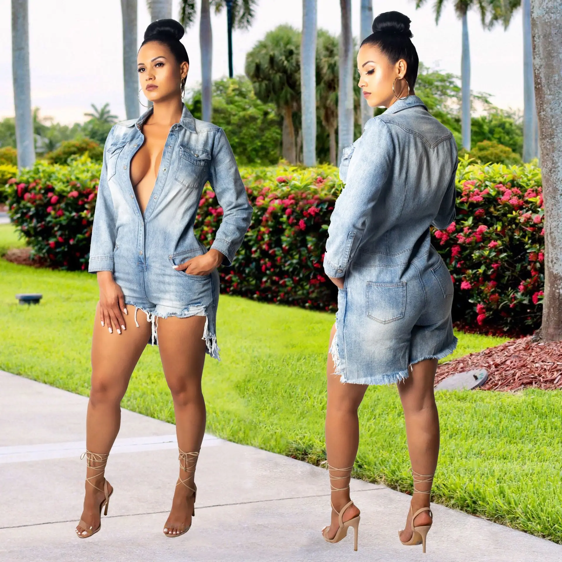 Women Sexy Pink Ripped Jeans Playsuits Female loose Night Club Jumpsuit Blue Denim One-piece Rompers for Women Party DH004
Women Sexy Pink Ripped Jeans Playsuits Female loose Night Club Jumpsuit Blue Denim One-piece Rompers for Women Party DH004