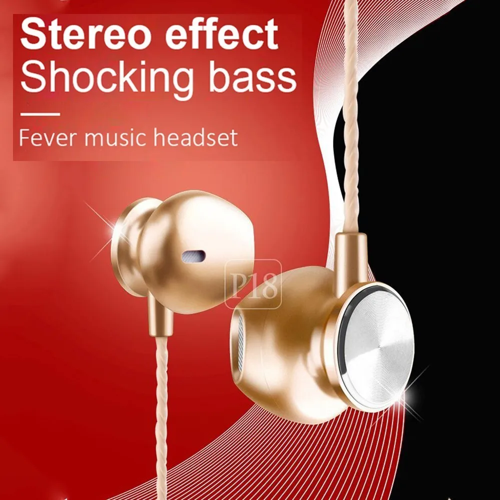 Earphone Heavy Bass Semi-in-ear HIFI Stereo With Mic Music Volume Control Headpset Quality Fone De Ouvido For Iphone Xiaomi
Earphone Heavy Bass Semi-in-ear HIFI Stereo With Mic Music Volume Control Headpset Quality Fone De Ouvido For Iphone Xiaomi