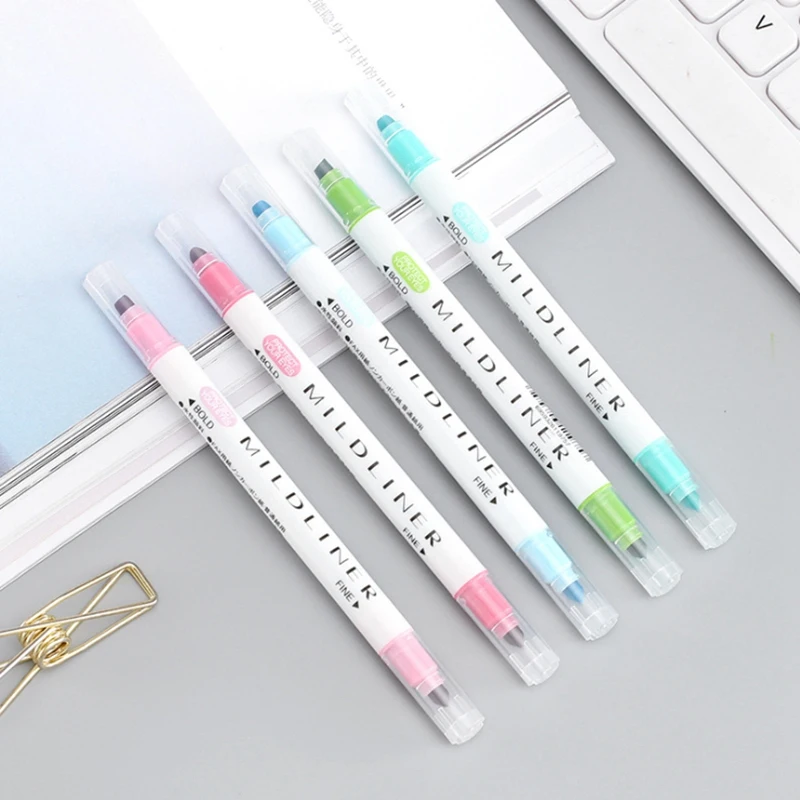 12 Pcs Set Japanese Stationery Zebra Mild Liner Double Headed Watercolor Fluorescent Pen Pastel Marker Brush Pen Highlighter
12 Pcs Set Japanese Stationery Zebra Mild Liner Double Headed Watercolor Fluorescent Pen Pastel Marker Brush Pen Highlighter