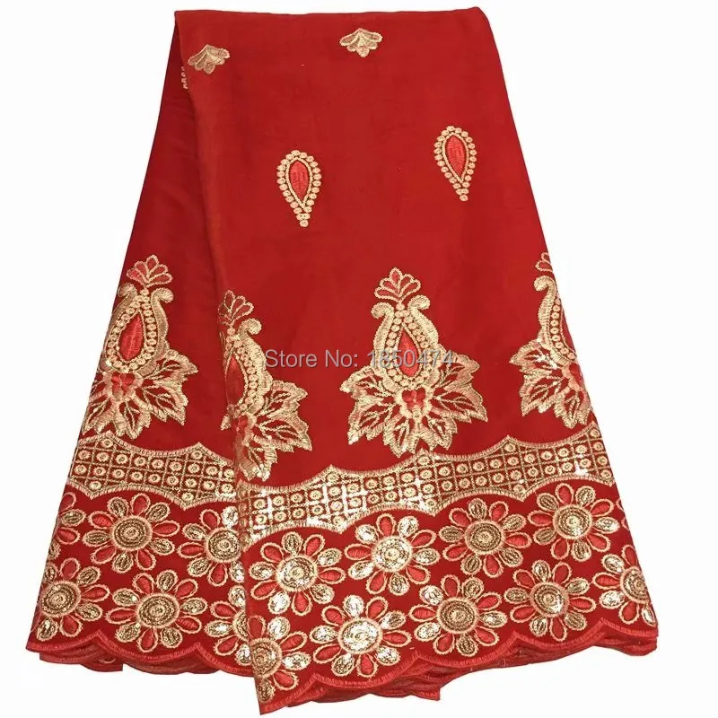 Fashion Red Velveteen Material African Embroidery Soft Velvet Lace Fabric With Gleamy Gold Sequins For Women Dress 5Yards/pc YDV
Fashion Red Velveteen Material African Embroidery Soft Velvet Lace Fabric With Gleamy Gold Sequins For Women Dress 5Yards/pc YDV