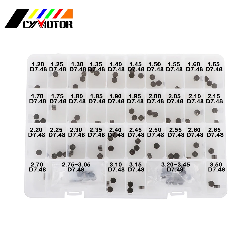 Motorcycle 141Pcs 7.48mm Engine Parts Adjustable Valve Shim Kit For HONDA CB600F CB900F CBR 150 150 600 900 929 1000 F2 F3 F4 RR
Motorcycle 141Pcs 7.48mm Engine Parts Adjustable Valve Shim Kit For HONDA CB600F CB900F CBR 150 150 600 900 929 1000 F2 F3 F4 RR