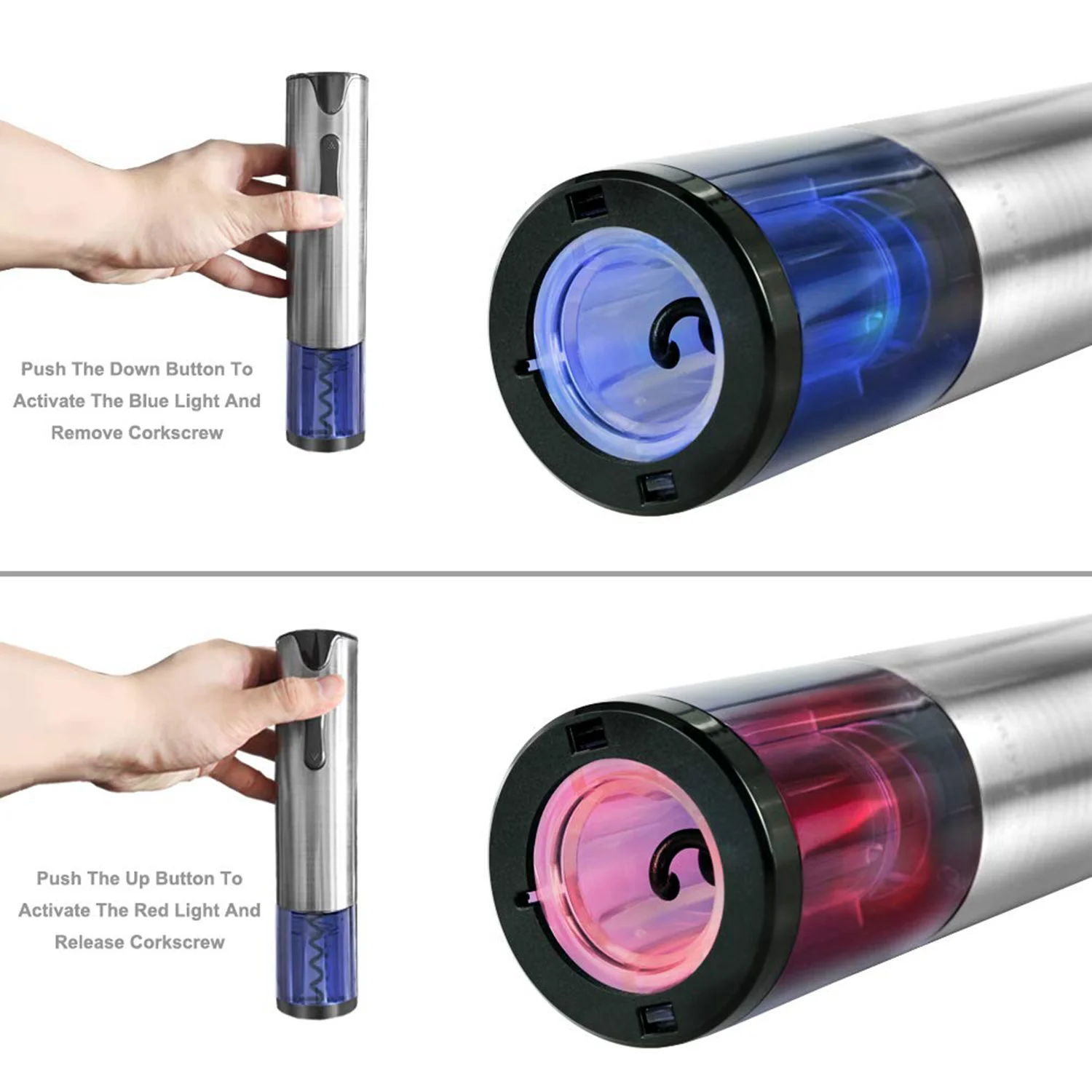 Electric Wine Opener Rechargeable Automatic Corkscrew Wine Bottle Opener With Foil Cutter & Usb Charging Cable Stainless Steel
Electric Wine Opener Rechargeable Automatic Corkscrew Wine Bottle Opener With Foil Cutter & Usb Charging Cable Stainless Steel