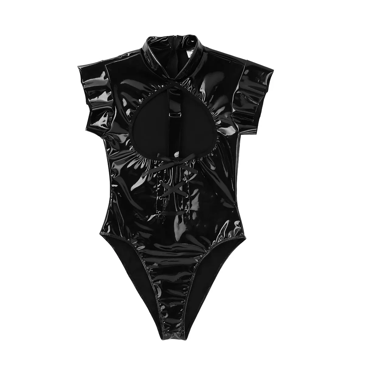 iiniim Womens Wetlook Bodycon Patent Leather Lingerie Clubwear Cap Sleeve Open Bust Sexy Clubwear Tracksuit Bodysuit Costumes
iiniim Womens Wetlook Bodycon Patent Leather Lingerie Clubwear Cap Sleeve Open Bust Sexy Clubwear Tracksuit Bodysuit Costumes