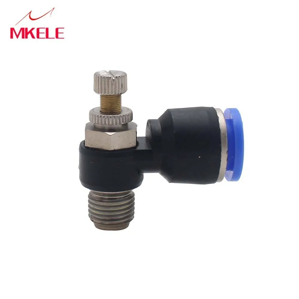 SL12 с контролем скорости потока воздуха клапан пневматические разъемы Push In Fittings12mm