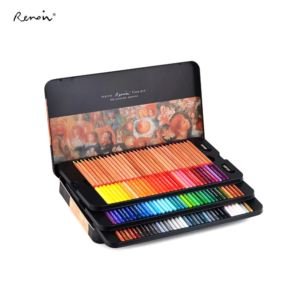 MARCO 24/36/48/72/100 Color Pencil Watercolor Oil lapis de cor Prismacolor Colored Pencils marco raffine crayons school supplies
MARCO 24/36/48/72/100 Color Pencil Watercolor Oil lapis de cor Prismacolor Colored Pencils marco raffine crayons school supplies