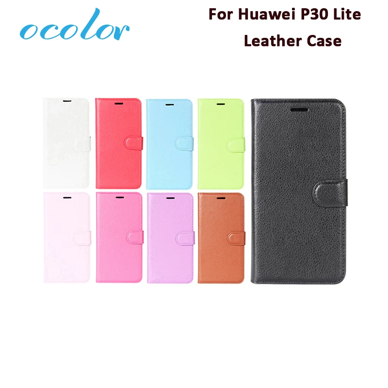 Ocolor для huawei P30 Lite Кожаный чехол Чехол с откидной крышкой телефона Стикеры 6 0