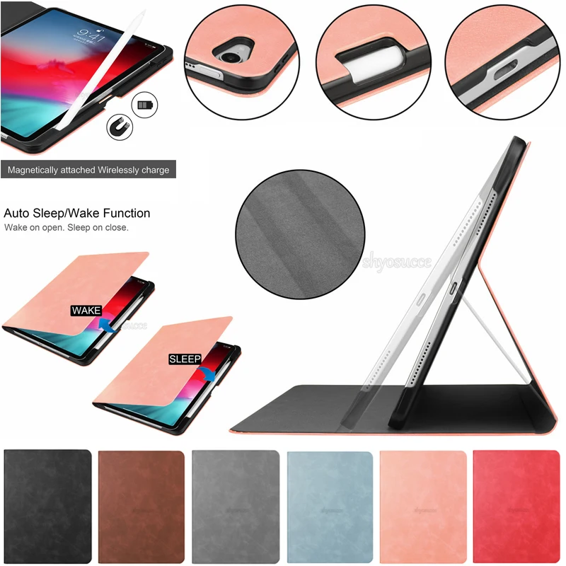 Смарт чехол для нового iPad Pro 11 дюймов 2018 выпуск ультра тонкий PU кожаный флип стенд
