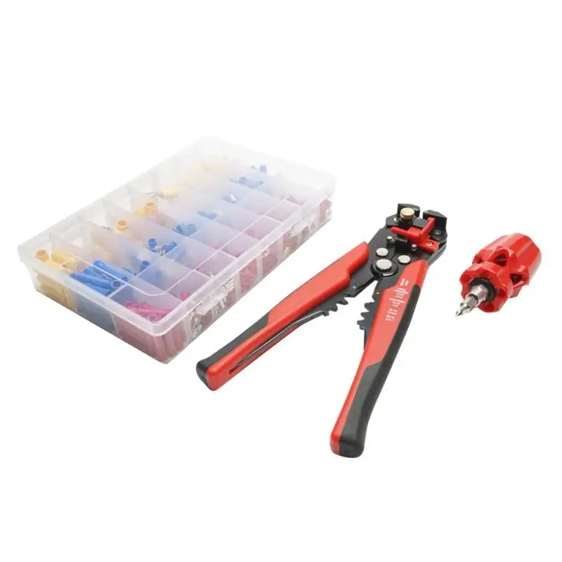 Multi-function tool set Cable Wire Stripper MT103 Stripping Pliers Cutter Crimper+400pcs Cold Pressed Terminal Connector Set
Multi-function tool set Cable Wire Stripper MT103 Stripping Pliers Cutter Crimper+400pcs Cold Pressed Terminal Connector Set