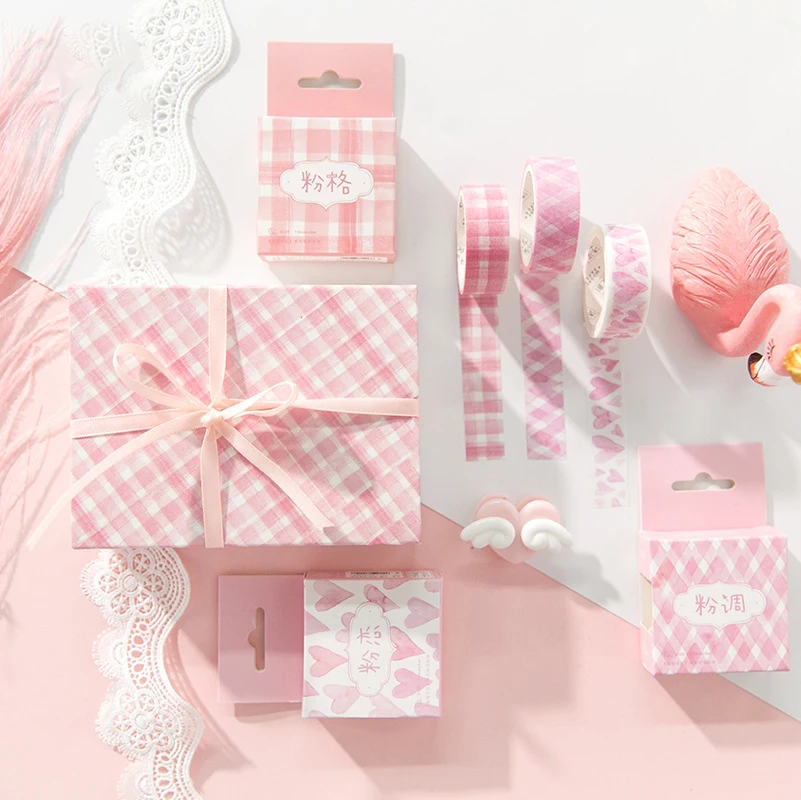 1.5cm 5m 1 pcs pink grid heart design washi tape Adhesive DIY Scrapbook Sticker Label Masking home decor
1.5cm 5m 1 pcs pink grid heart design washi tape Adhesive DIY Scrapbook Sticker Label Masking home decor