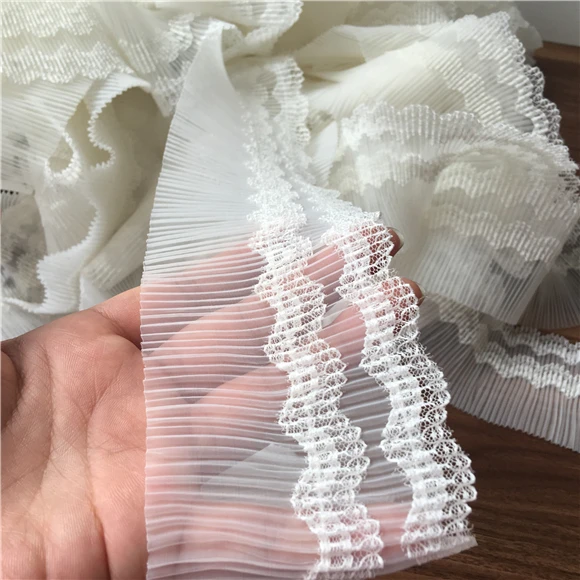Luxury Tulle Organza Elastic Pleated Chiffon Lace Ruffle Trim Ribbon Collar Applique Evening Dress Fabric Folded DIY Sewing
Luxury Tulle Organza Elastic Pleated Chiffon Lace Ruffle Trim Ribbon Collar Applique Evening Dress Fabric Folded DIY Sewing