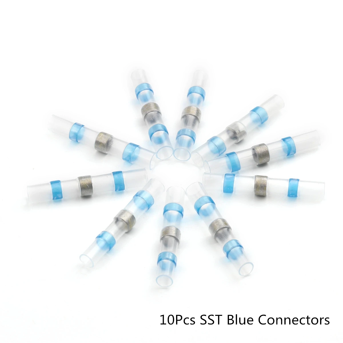 Waterproof Blue Solder Seal Heat Shrink Butt Connectors 10Pcs/Set AWG 16-14 Electrical Wire Cable Terminals Kit
Waterproof Blue Solder Seal Heat Shrink Butt Connectors 10Pcs/Set AWG 16-14 Electrical Wire Cable Terminals Kit