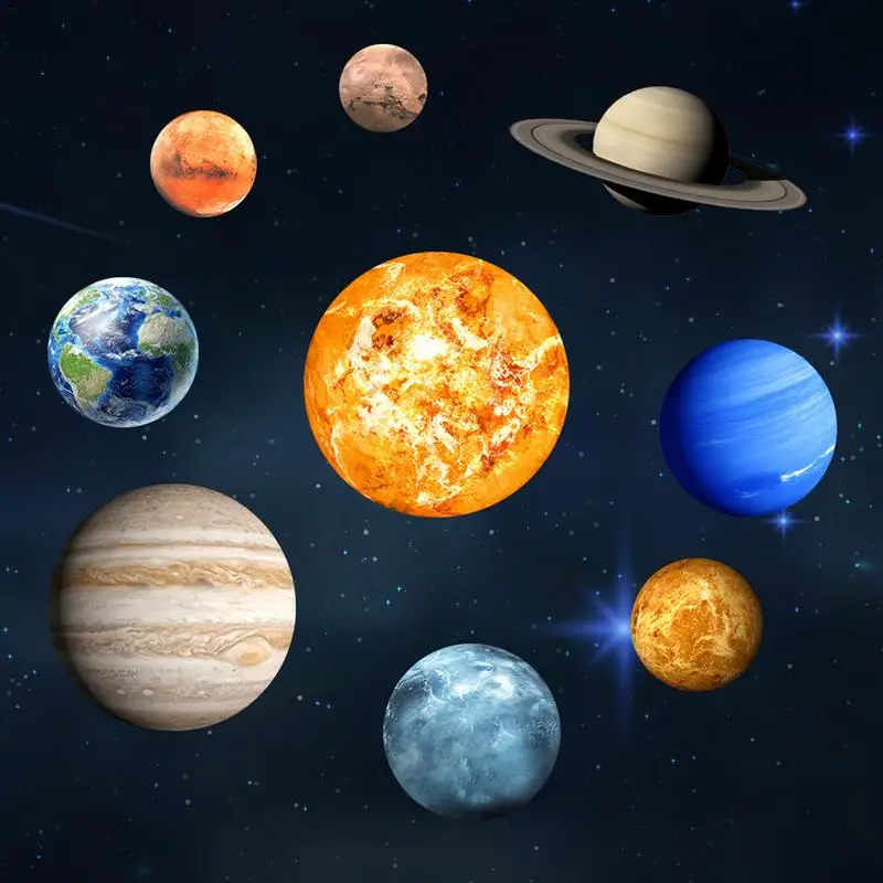 9pcs/set 9 Planet Solar System Fluorescent Wall Stick The Universe Planet Children Room Bedroom Luminous Wall Stickers
9pcs/set 9 Planet Solar System Fluorescent Wall Stick The Universe Planet Children Room Bedroom Luminous Wall Stickers