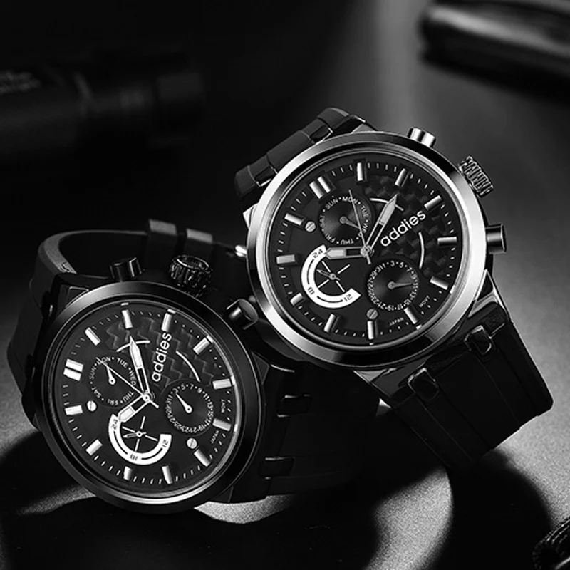 Men's Quartz Watches Chronograph Waterproof 5ATM Business Casual Classic Comfortable Sport Design Silicone Military Wrist Watch
Men's Quartz Watches Chronograph Waterproof 5ATM Business Casual Classic Comfortable Sport Design Silicone Military Wrist Watch
