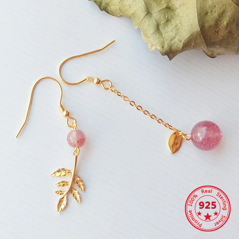 Delicate Wholesale Japan Korea Style 925 Sterling Silver Fashion Gold Pink Strawberry Quartz Earrings Women Jewelry
Delicate Wholesale Japan Korea Style 925 Sterling Silver Fashion Gold Pink Strawberry Quartz Earrings Women Jewelry