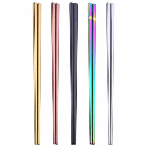 Super Practical Stainless Steel Chopsticks Metal Korean Chinese Metal Chop Sticks Tableware
Super Practical Stainless Steel Chopsticks Metal Korean Chinese Metal Chop Sticks Tableware