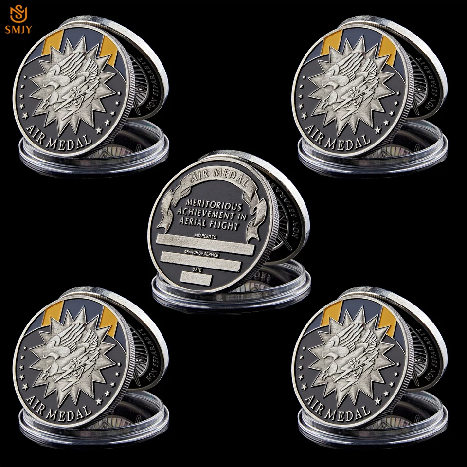 5Pcs USA Meritorious Achievement In Aerial Flight Air Forces Medal Silver Military Challenge Souvenir Coins And Business Gifts
5Pcs USA Meritorious Achievement In Aerial Flight Air Forces Medal Silver Military Challenge Souvenir Coins And Business Gifts