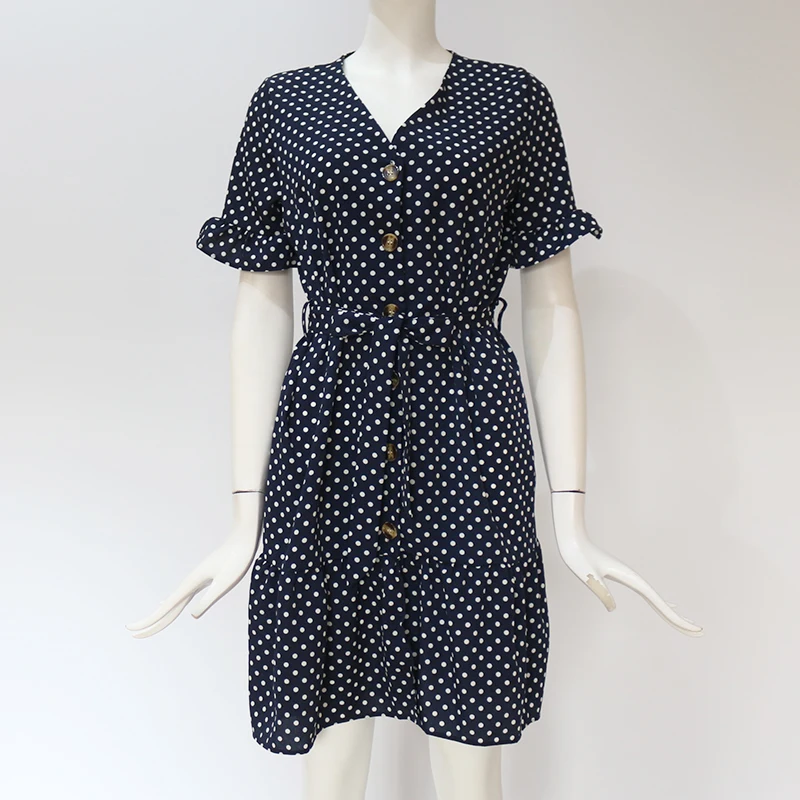 2019 Summer Short Dress Women Short Sleeve Beach Dot Print Dress Sexy V Neck Button Chiffon Mini Party Dresses Ladies Vestidos41
2019 Summer Short Dress Women Short Sleeve Beach Dot Print Dress Sexy V Neck Button Chiffon Mini Party Dresses Ladies Vestidos41