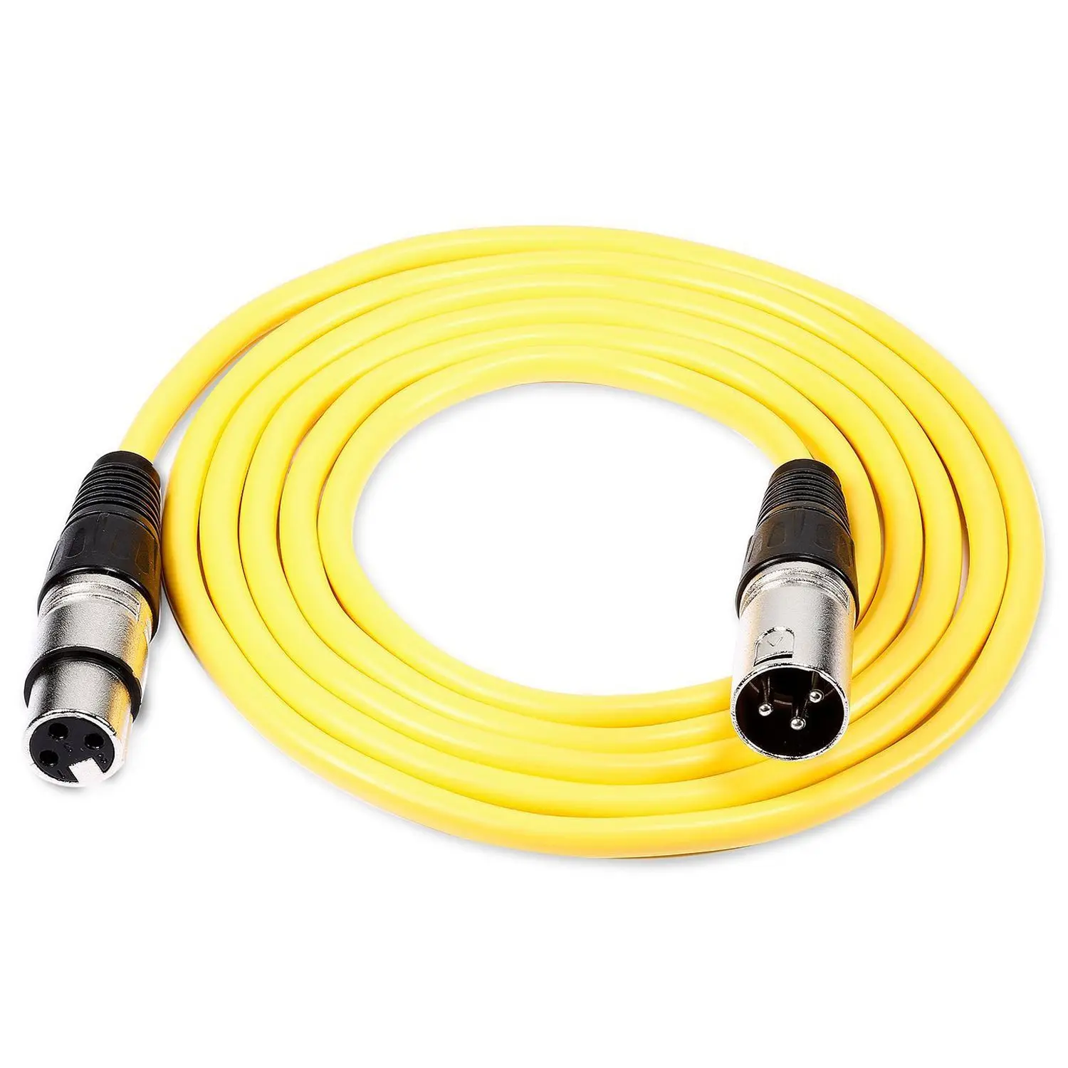 6 шт. 5 футов/2 м кабель для микрофона XLR папа-XLR Женский резиновый Змеиный шнур