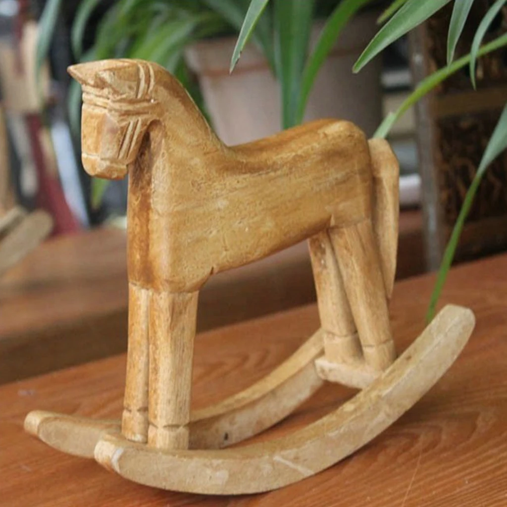 Magiидеально скандинавские деревянные поделки лошадка качалка Декор баланс
