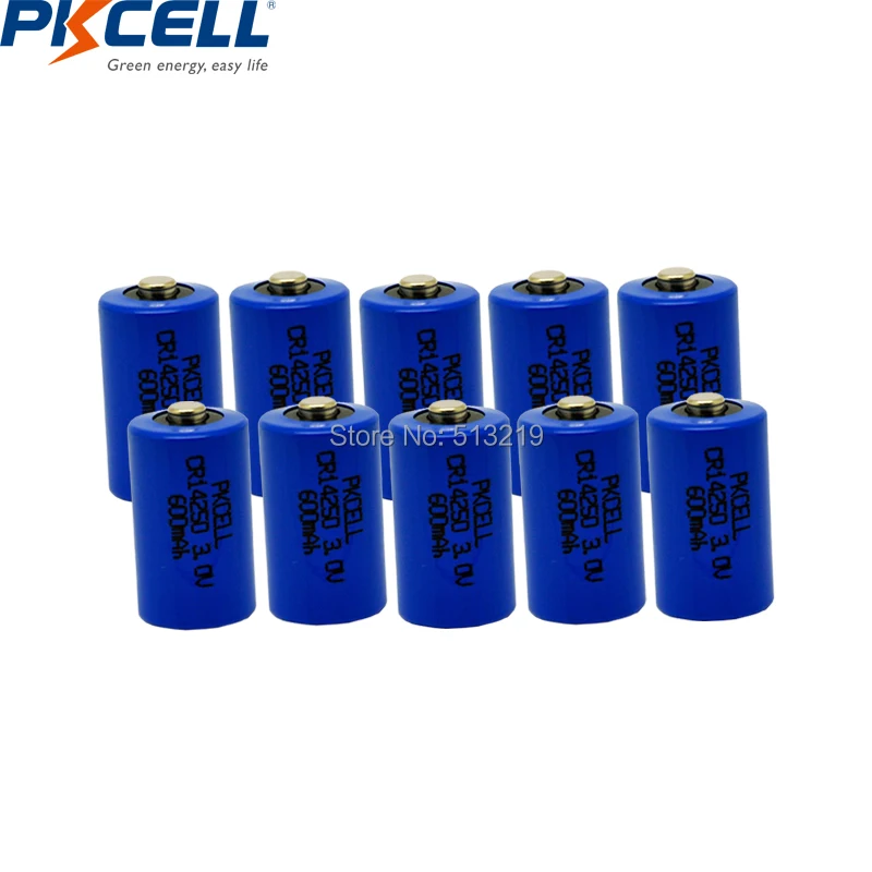 10 шт. PKCELL CR 14250 3V литиевая батарея 1/2AA LiMnO2 батареи для камеры медицинское