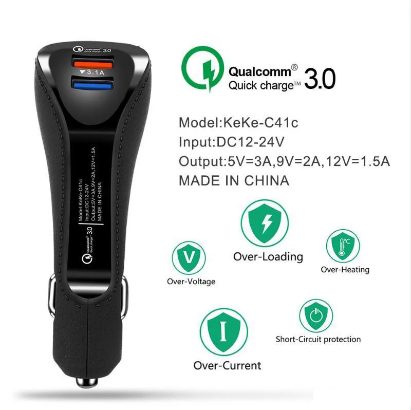 Автомобильное зарядное устройство с двумя USB-портами 3 А 100 шт. | Мобильные