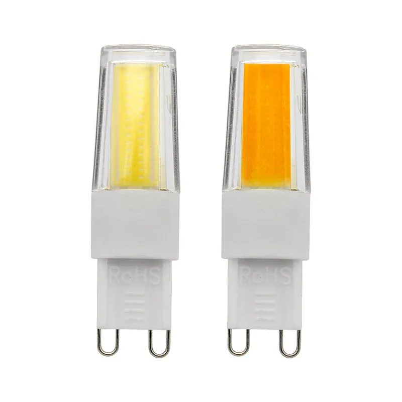 CLAITE 360 Угол луча 2508 COB AC220V G9 3W чистый белый теплый 280LM Светодиодная лампа для дома