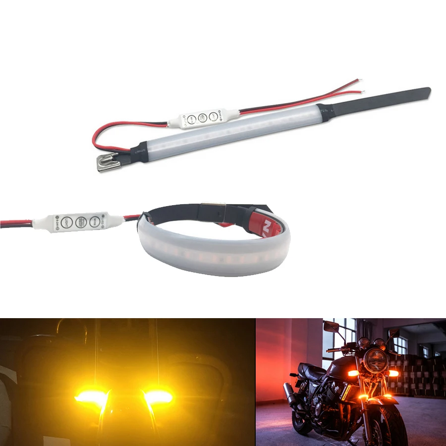 45-70mm Fork Turn Signal lights fork ring LED lights Adjustable speed Mode fork lighting 2Pieces
45-70mm Fork Turn Signal lights fork ring LED lights Adjustable speed Mode fork lighting 2Pieces