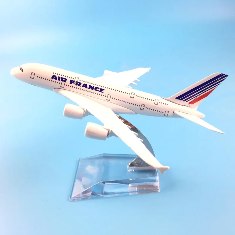 

16cm Air France Plane Aircraft Model Diecast Metal Model Aeroplane 1:400 Airbus 380 Plane Airplane Model Toy Gift