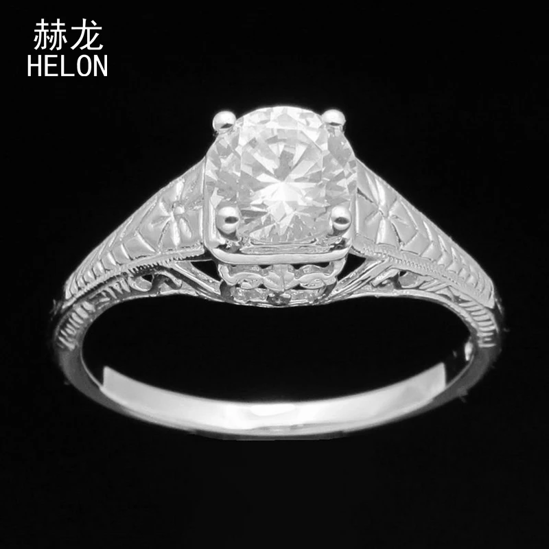 925 Sterling Silver 6mm Round Cubic Zirconia CZ Vintage Antique Art Deco Engagement Wedding Women Ring Art Nouveau Fine Jewelry
925 Sterling Silver 6mm Round Cubic Zirconia CZ Vintage Antique Art Deco Engagement Wedding Women Ring Art Nouveau Fine Jewelry