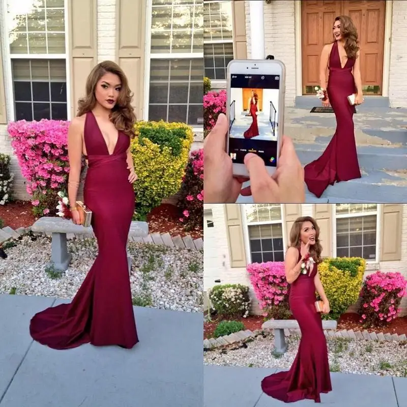 Burgundy Mermaid Evening Dresses Long 2021 vestidos de fiesta de noche Sexy Deep V Neck Formal Prom Dress Women Party Gowns
Burgundy Mermaid Evening Dresses Long 2021 vestidos de fiesta de noche Sexy Deep V Neck Formal Prom Dress Women Party Gowns