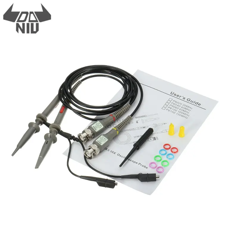 DANIU 2Pcs P6020 BNC Oscilloscope Probe kit 20MHz 1X 10X Mayitr High-Precision Scope Analyzer Alligator Clip Probes Test Leads
DANIU 2Pcs P6020 BNC Oscilloscope Probe kit 20MHz 1X 10X Mayitr High-Precision Scope Analyzer Alligator Clip Probes Test Leads