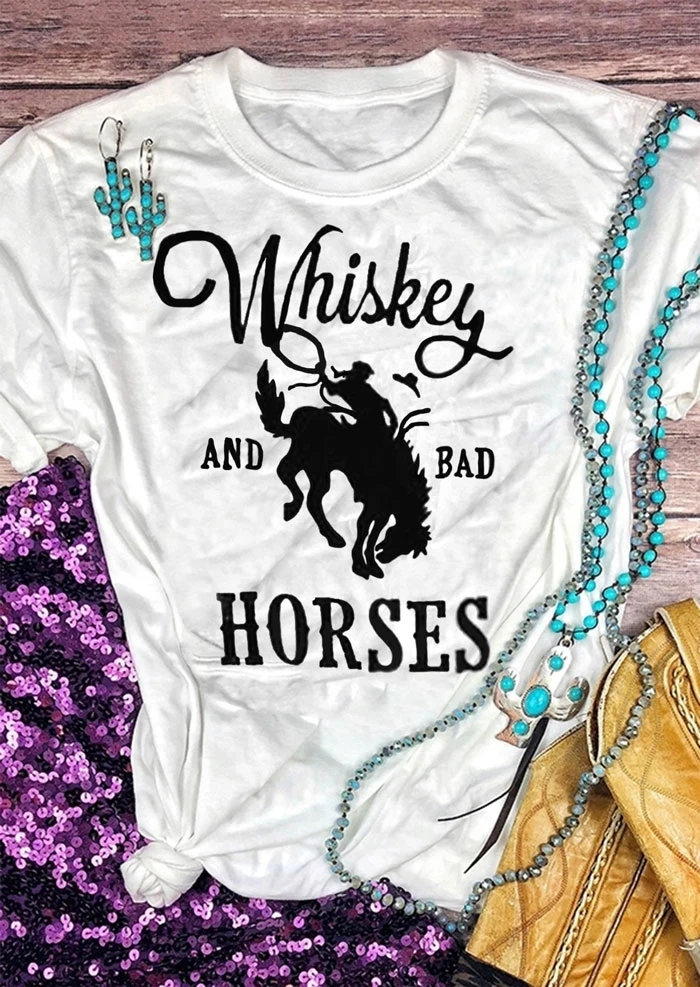 Women Summer Baseball t shirt 2019 Whiskey and Bad Horses Print White T-Shirt Plus Size Female Casual Cute Top Tee O-neck Tshirt
Women Summer Baseball t shirt 2019 Whiskey and Bad Horses Print White T-Shirt Plus Size Female Casual Cute Top Tee O-neck Tshirt