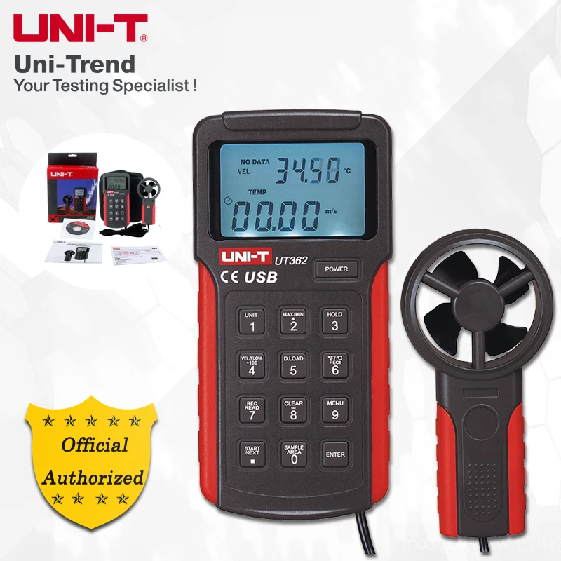 UNI-T UT361/UT362 Anemometers; Industrial/Home-use Split Anemometer, Wind Speed/Wind Count/Temperature Measurement
UNI-T UT361/UT362 Anemometers; Industrial/Home-use Split Anemometer, Wind Speed/Wind Count/Temperature Measurement