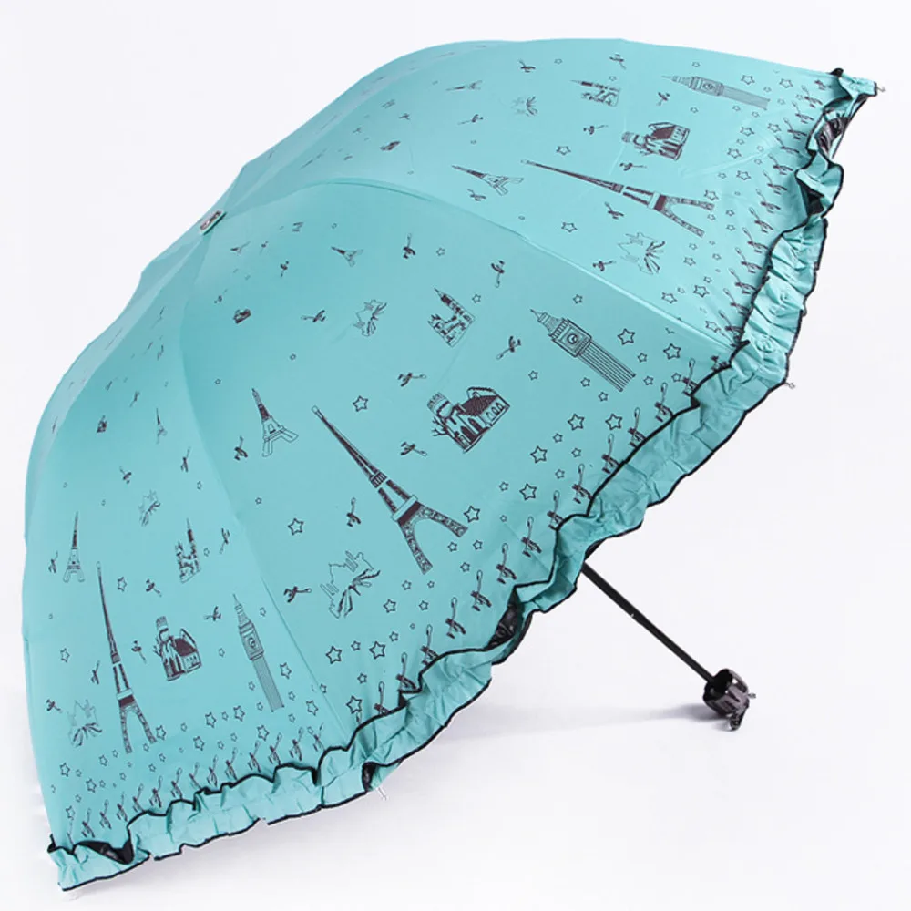 Korean Apollo Skirt Princess Sunshade Black Rubber Paris Iron Tower Ultraviolet Rays Too Parasol Three Folding Umbrella
Korean Apollo Skirt Princess Sunshade Black Rubber Paris Iron Tower Ultraviolet Rays Too Parasol Three Folding Umbrella